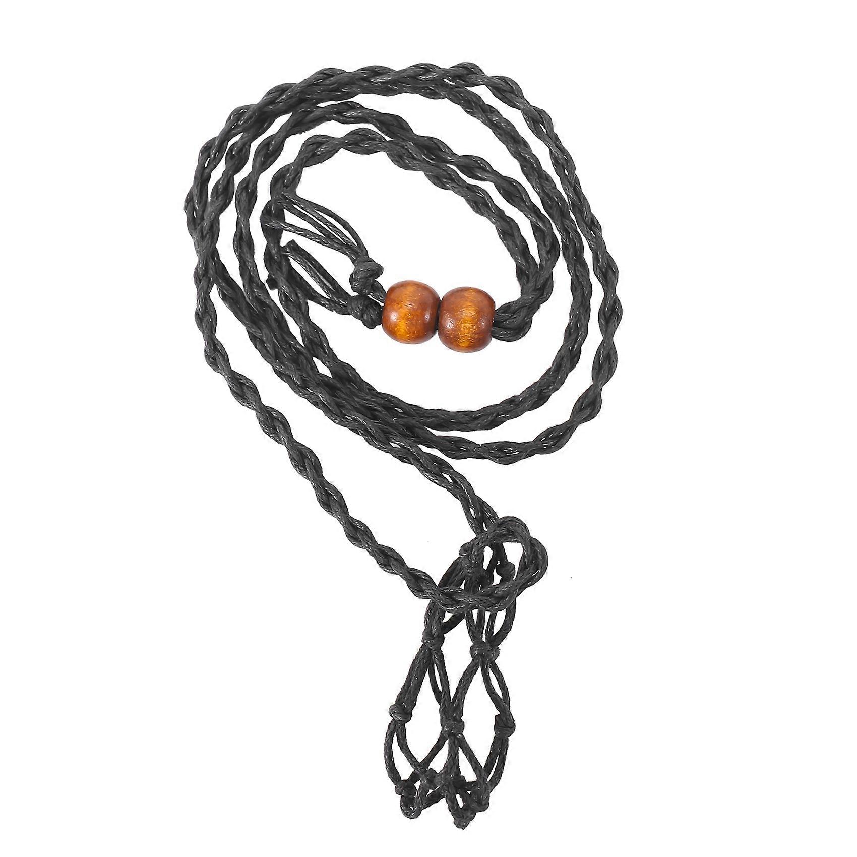 Necklace Cord Empty Stone Holder, Necklace Cord for Crystals, Pendant Stone Holder Adjustable Neckl