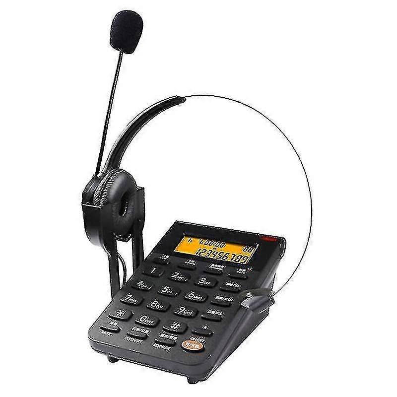 ヘッドセットとコード付き電話ダイヤルパッド、発信者ID、コンピュータ録音、バックライト付き、ハウスコールセンターオフィス用調整可能な音量