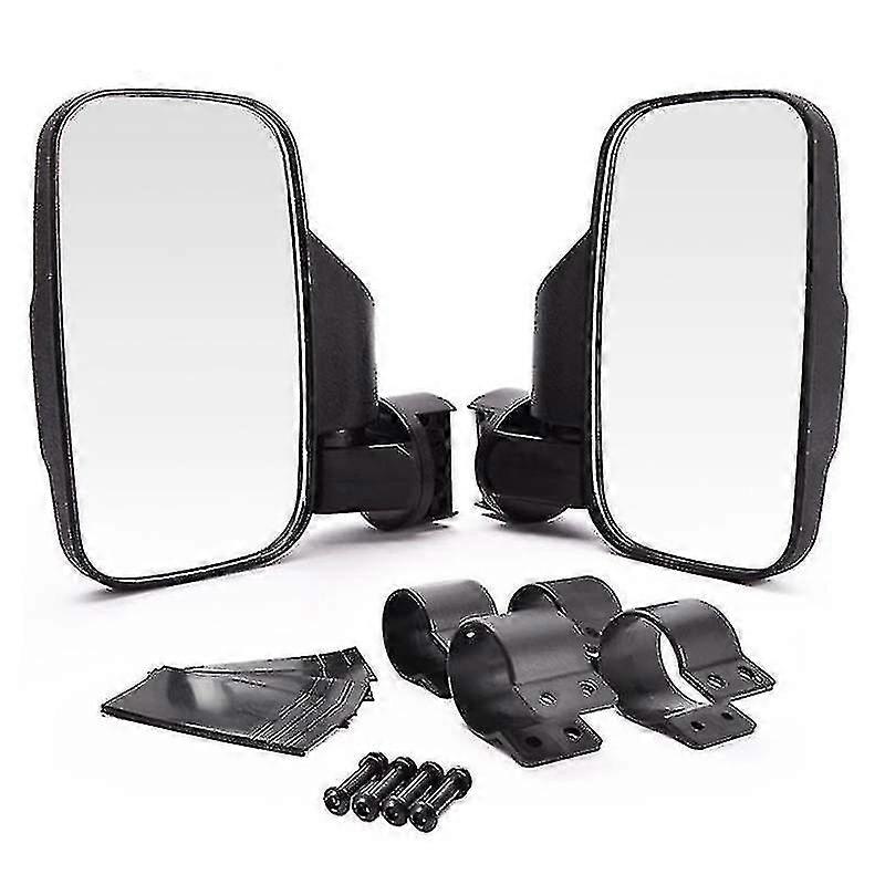 Utv Convex Side View Mirror Set With Shock-proof Rubber Pad