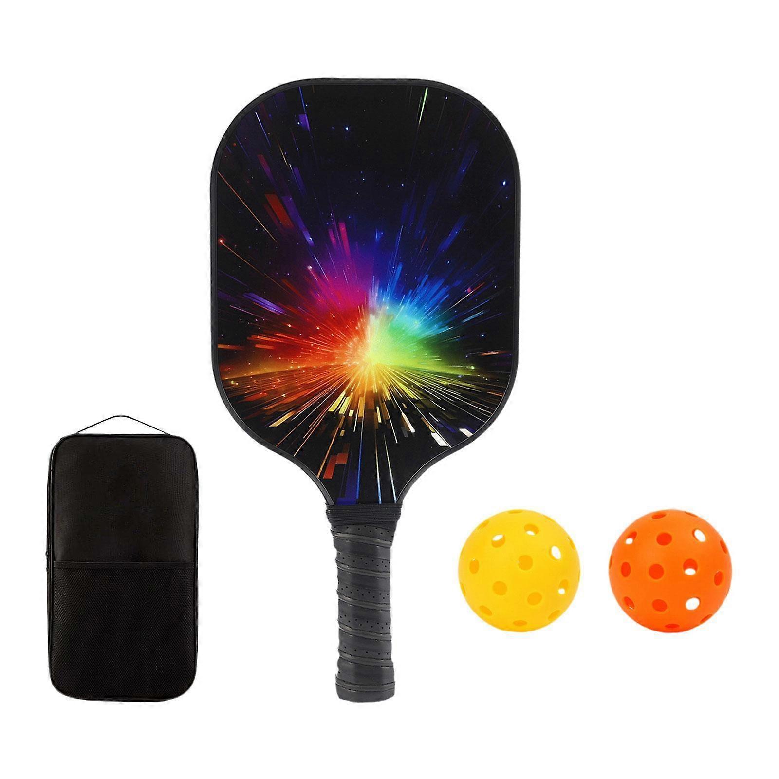 Pickleball Paddle with 2 Balls Portable Pickleball Racket for Sports Playing Style A