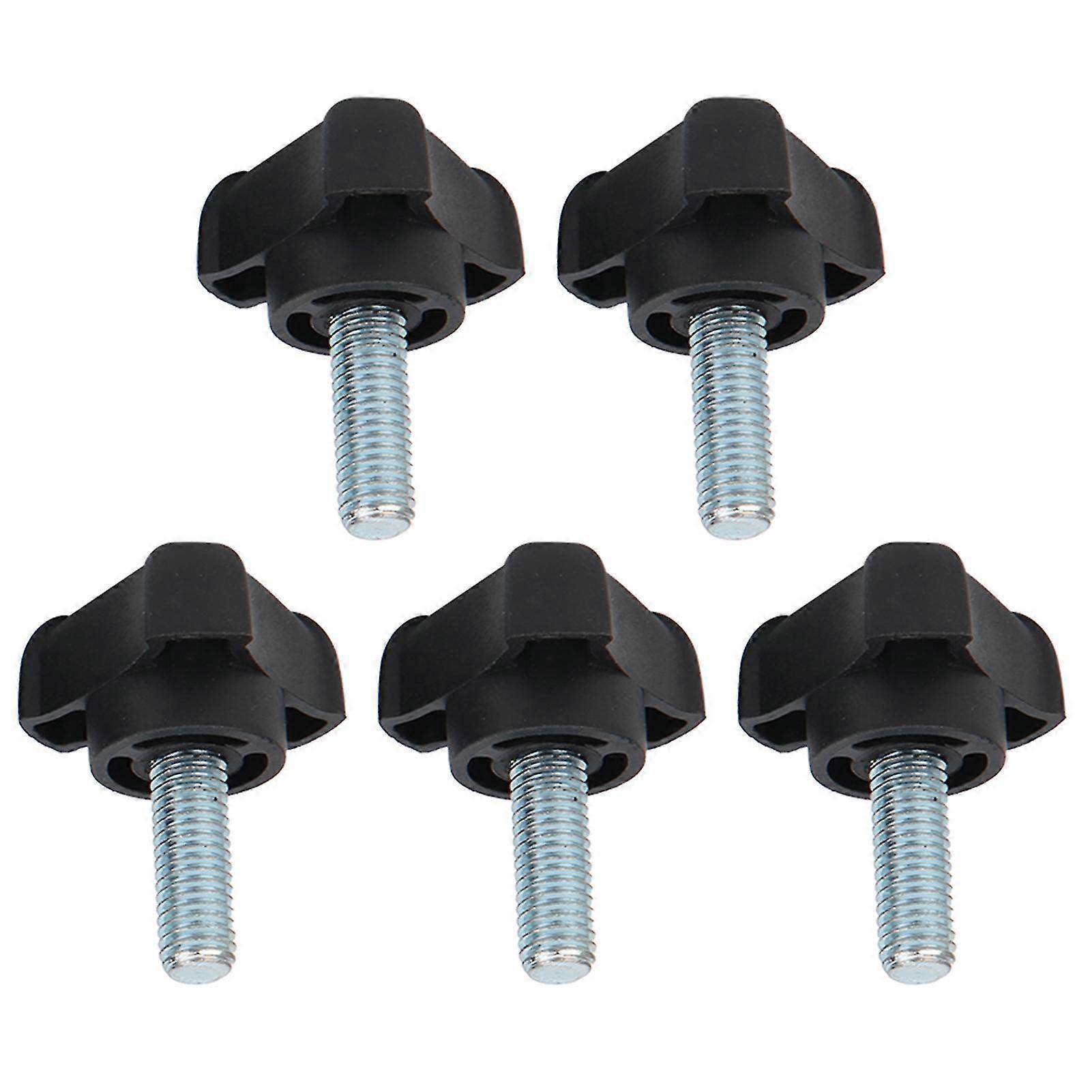 M8 23mm Twisted Locking Knob Screw - Adjustable Plastic Triangle Arc Handle Bolt (5Pcs)
