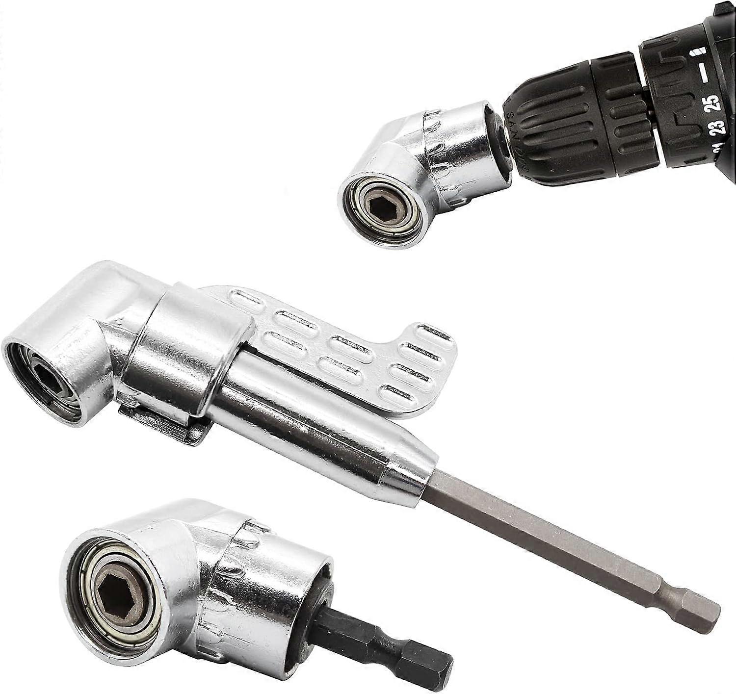 Right Angle Drill Bit, Angle Bit Right Angle Screwdriver 105 Degree 1/4" Hex Shank for Drill 2pcs