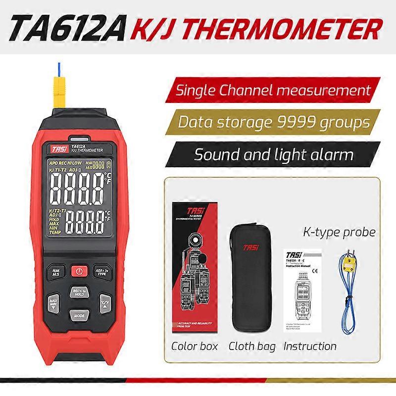 TA612 A / B / C Cyfrowy termoparowy Termometr KontaktOwy tester temperatury Wyświetlacz lcd K / J Termometr C / F Narzędzia pomiarowe