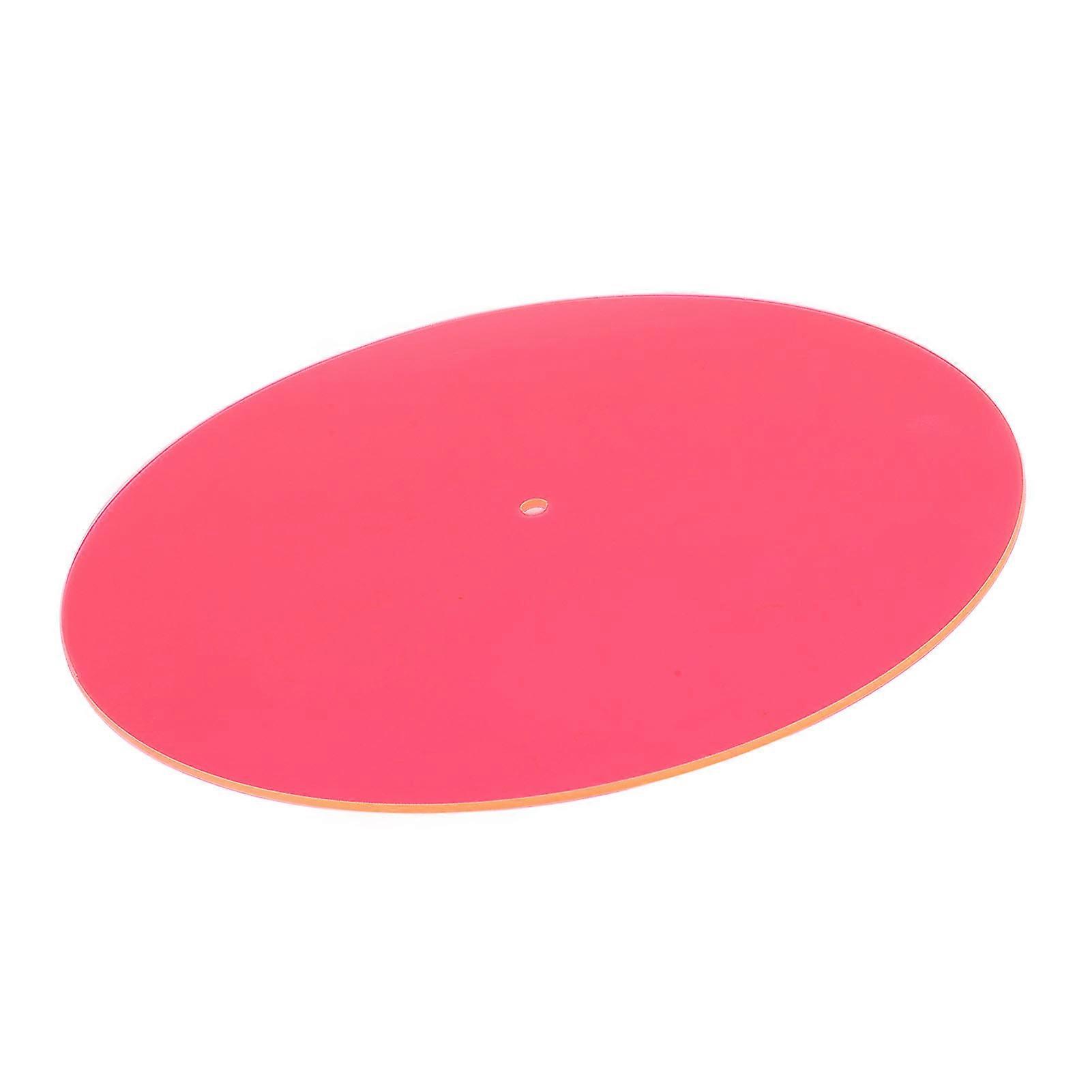 Acrylic Turntable Mat Reduce Noise Improved Sound Quality Anti Static Slipmat for LP Records 12in Roseate
