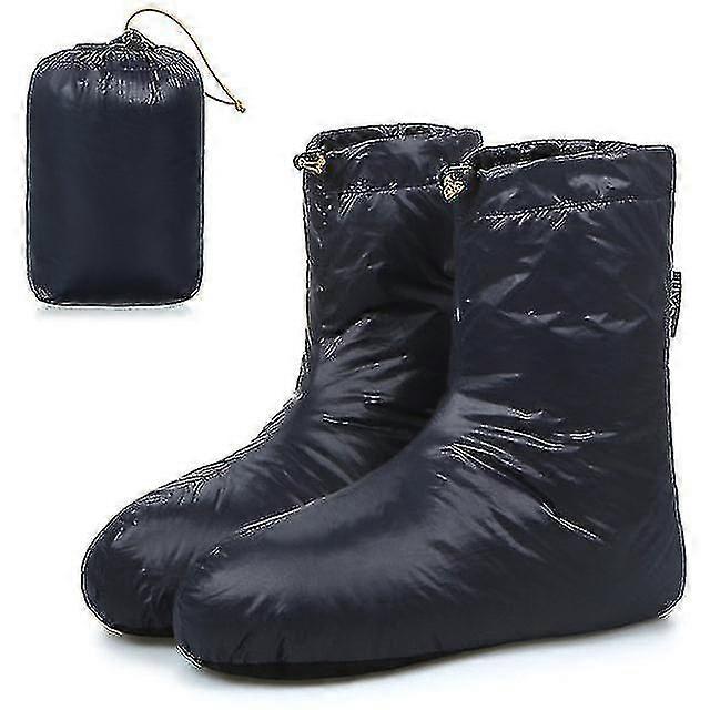 Winter Down Booties Socks Warm Soft Windproof Sleeping Slippers For Camping