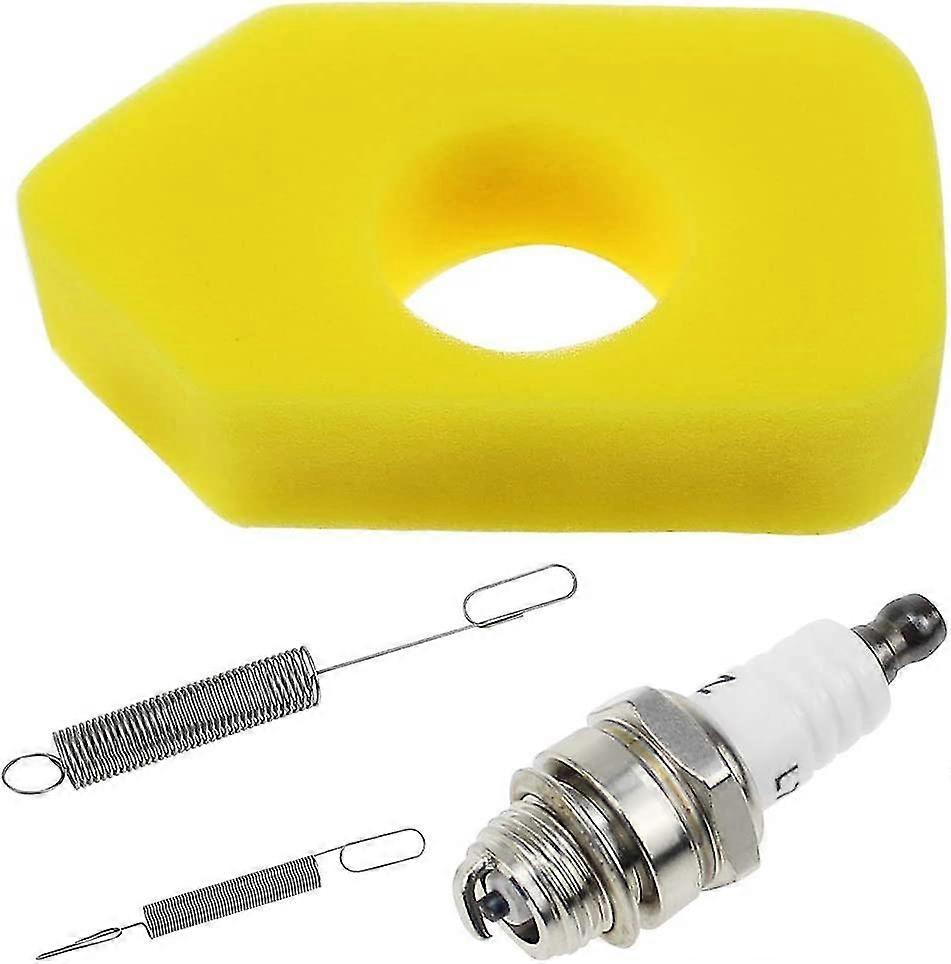 Yellow Foam Air Filter With 2pcs Springs And Lt7 Spark Plug Stihl Lawn Mower Fuel Filter Kit For 698369 Briggs And Stratton Classic, Sprint And Quattr