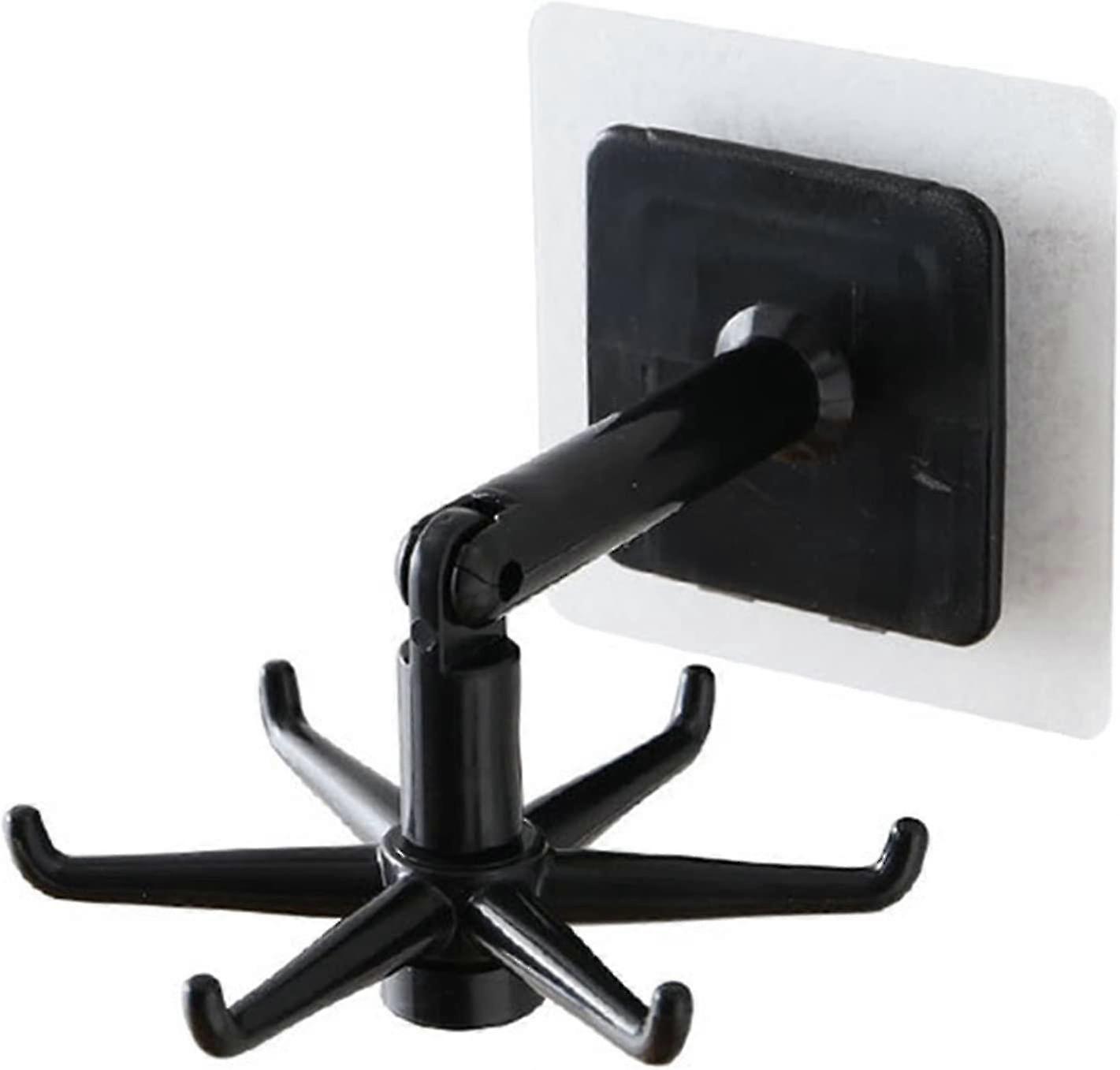 Self Adhesive Rotating Folding Hook 360 Rotating Utility Hooks Heavy Duty Shower Wall Hanger Hooks For Bathroom Key Hooks For Living Room Bedroom,6