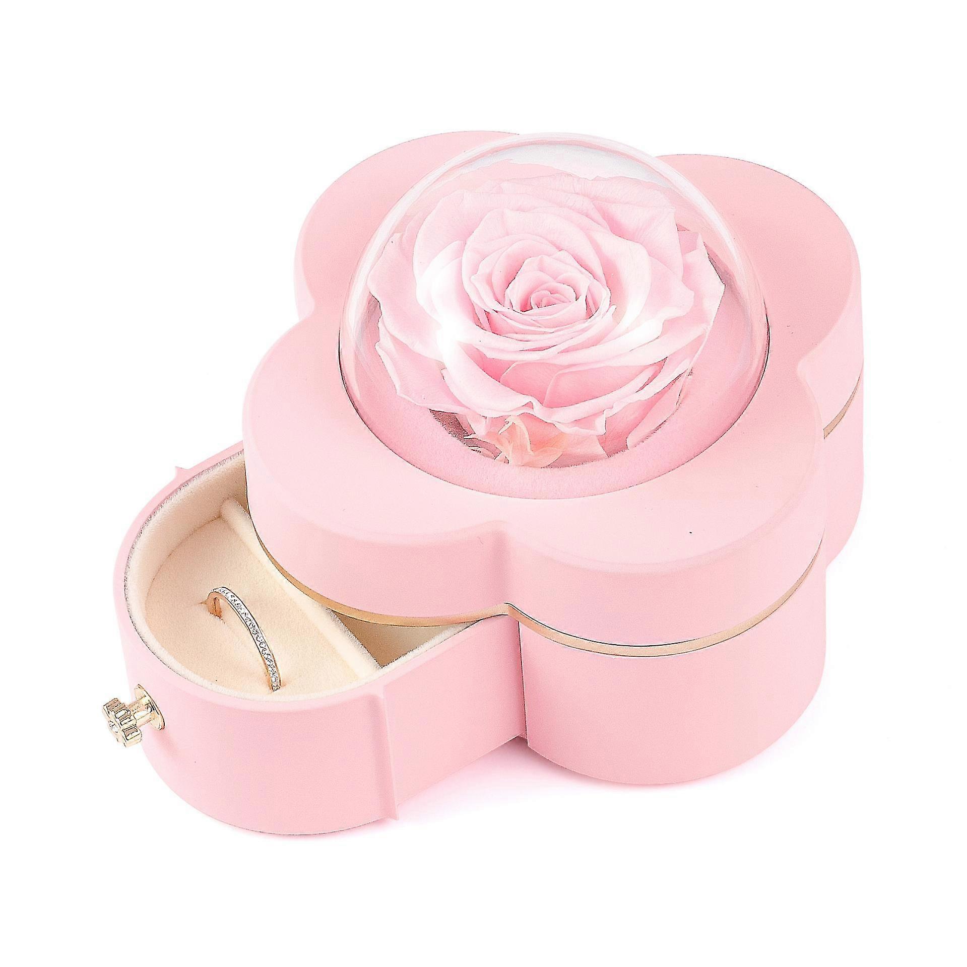 Box Preserved Flower Jewelry Storage Oganizer