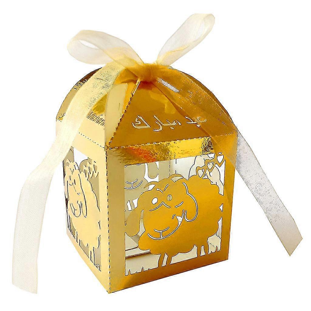 100pcs Sheep Eid Ramadan Mubarak Decoration Hollow Cut Candy Box Storage