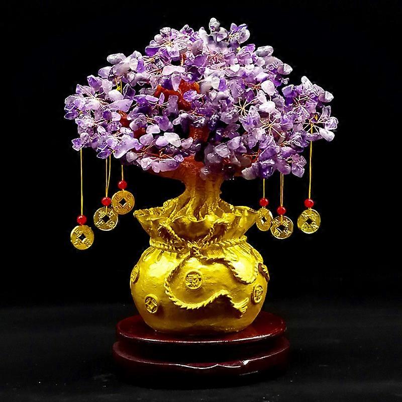 Feng Shui Money Tree Office Home Table Feng Shui Decoration Crystal Money Tree for Wealth and Good Luck