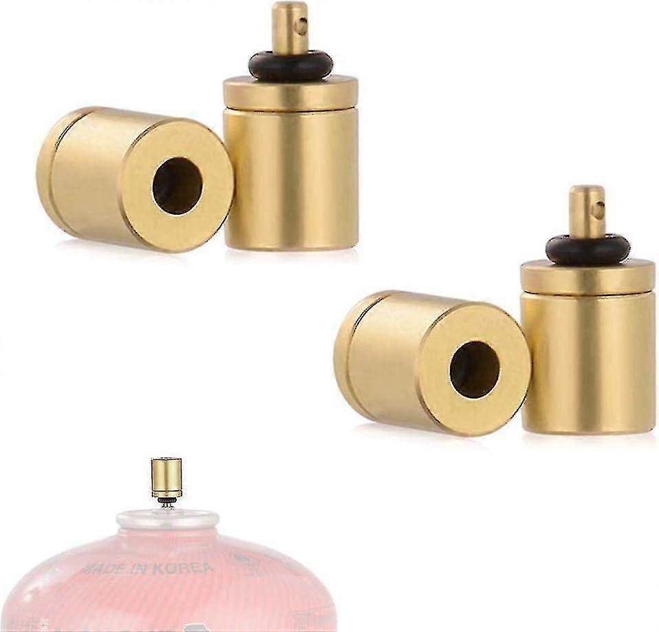 محول إعادة تعبئة غاز التخييم في الهواء الطلق ، 4 قطع موصل موقد اسطوانة خزان الغاز الموقد المشي لمسافات طويلة تضخيم ملحقات علبة البوتان