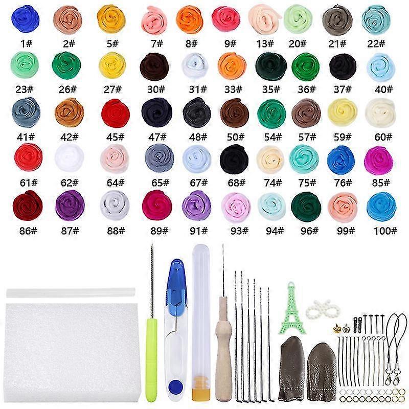 Felting Wool Set For Needle Felting Wool Diy Crafts