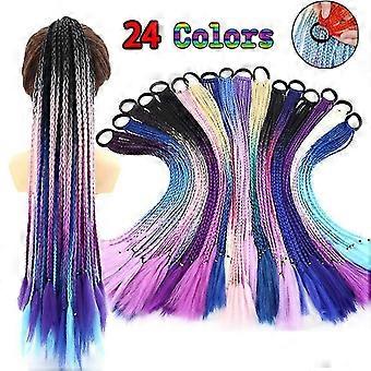 Colored Braids Wig Braid Elastic Hair Rubber Band Dreadlocks Hair Extension Ponytail Hair Accessories