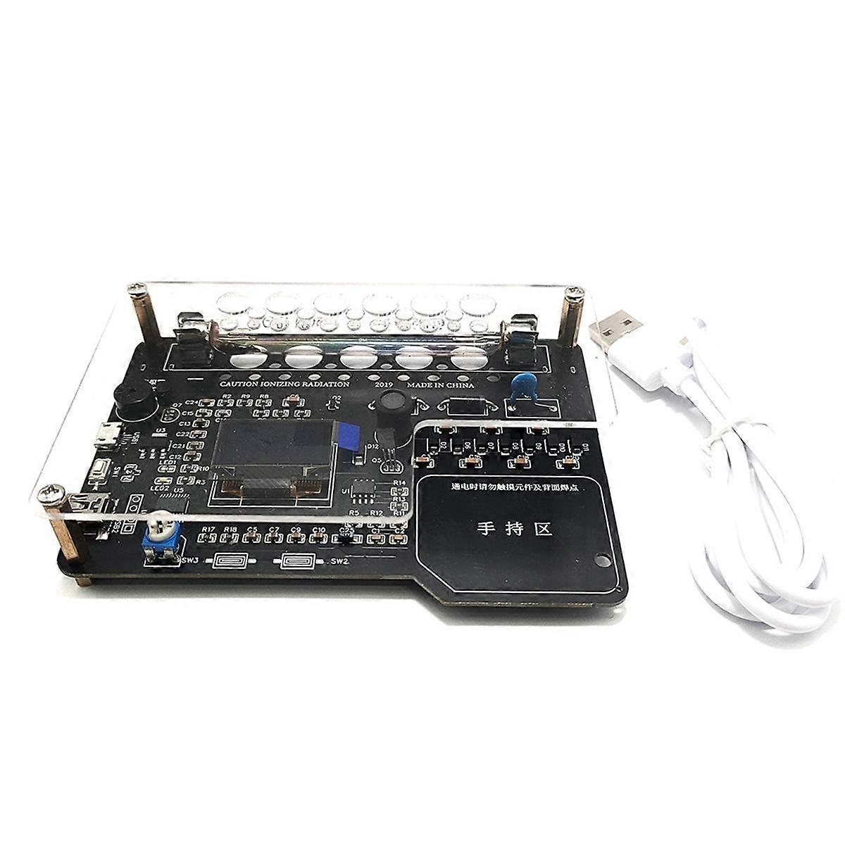 DIY Geiger Counter Kit Montert modul Nuclear Radiation Detector X Rays Detecting OLED Display Stråling Tester