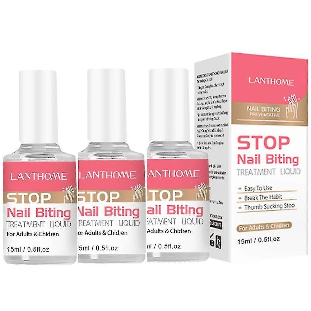 3pcs Stop Nail Bitting Treatment Liquid, Stop Nail Biting & Thumb Sucking Help Stop