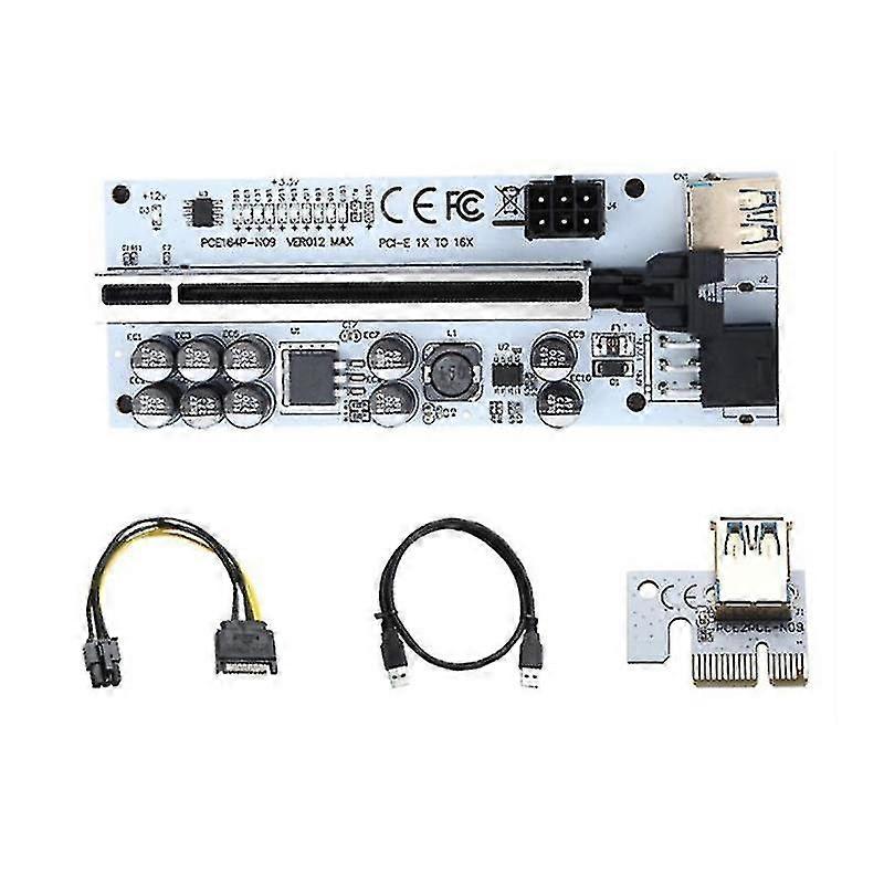 6 Pz Pci-e Riser Pci E Express 1x A 16x Scheda di mining Usb 3.0 Pci-e Sata a 6 pin
