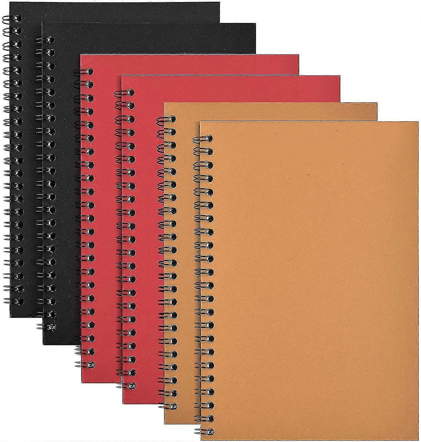 6er Pack Spiral Notebook Mehrfarbige Soft Cover Notebooks, A5