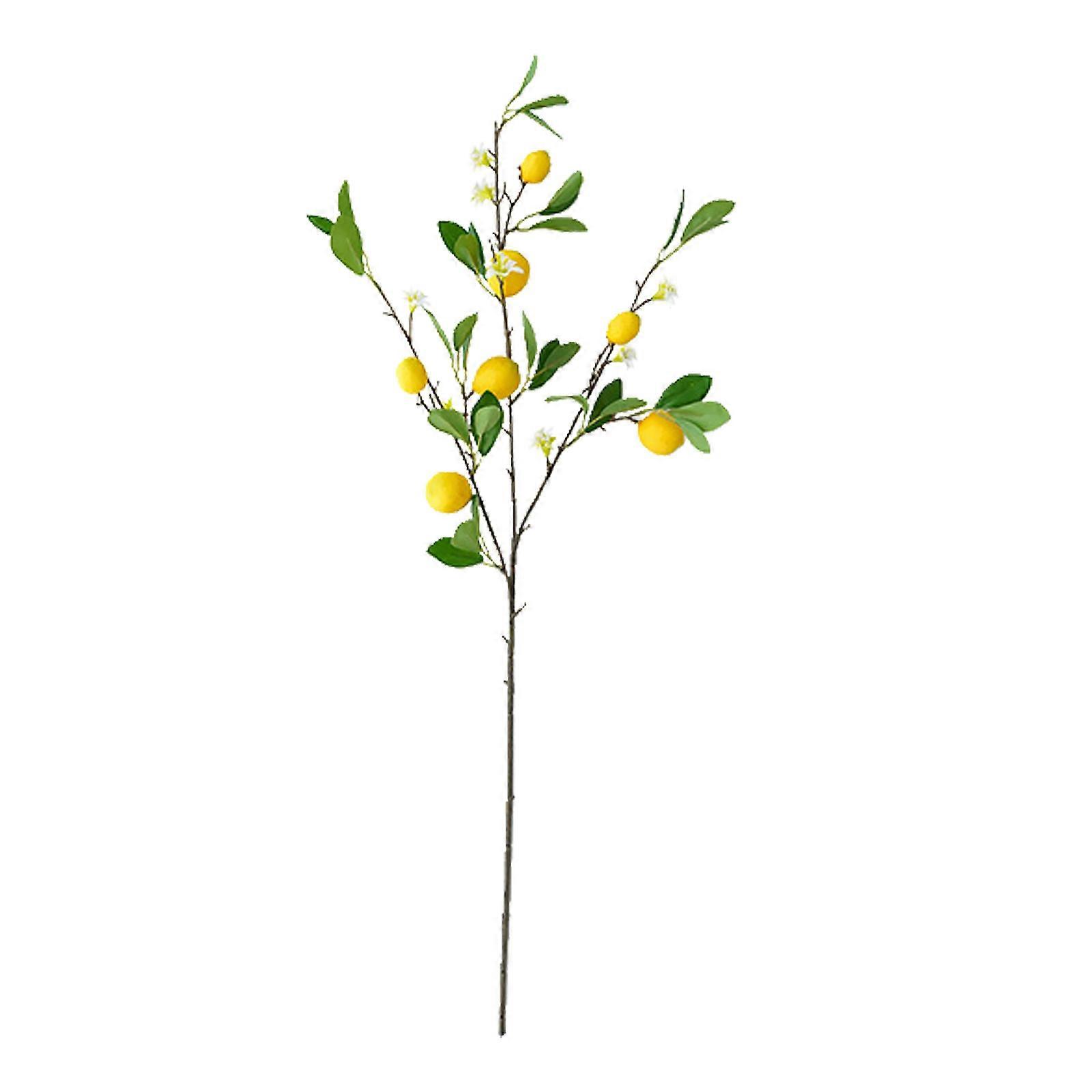 Künstliche Zitronenzweige, 70cm/82cm Blumen mit Zitrone und grünen Blättern für Wohndekorationen