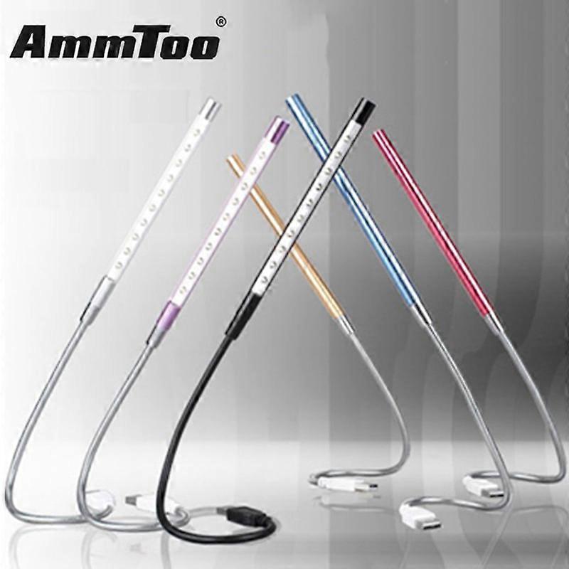 NEW Metal Material USB LED Light Lamp 10LEDs Flexible Book Reading Lights for Notebook Laptop PC Computer