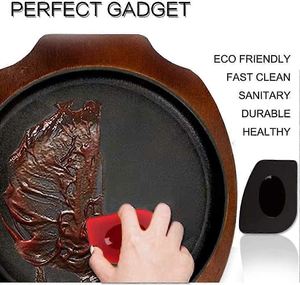 Grill Pan Scraper Silikonowy uchwyt na gorący uchwyt Ręczna patelnia Żeliwne środki do czyszczenia patelni Gorąca izolacja