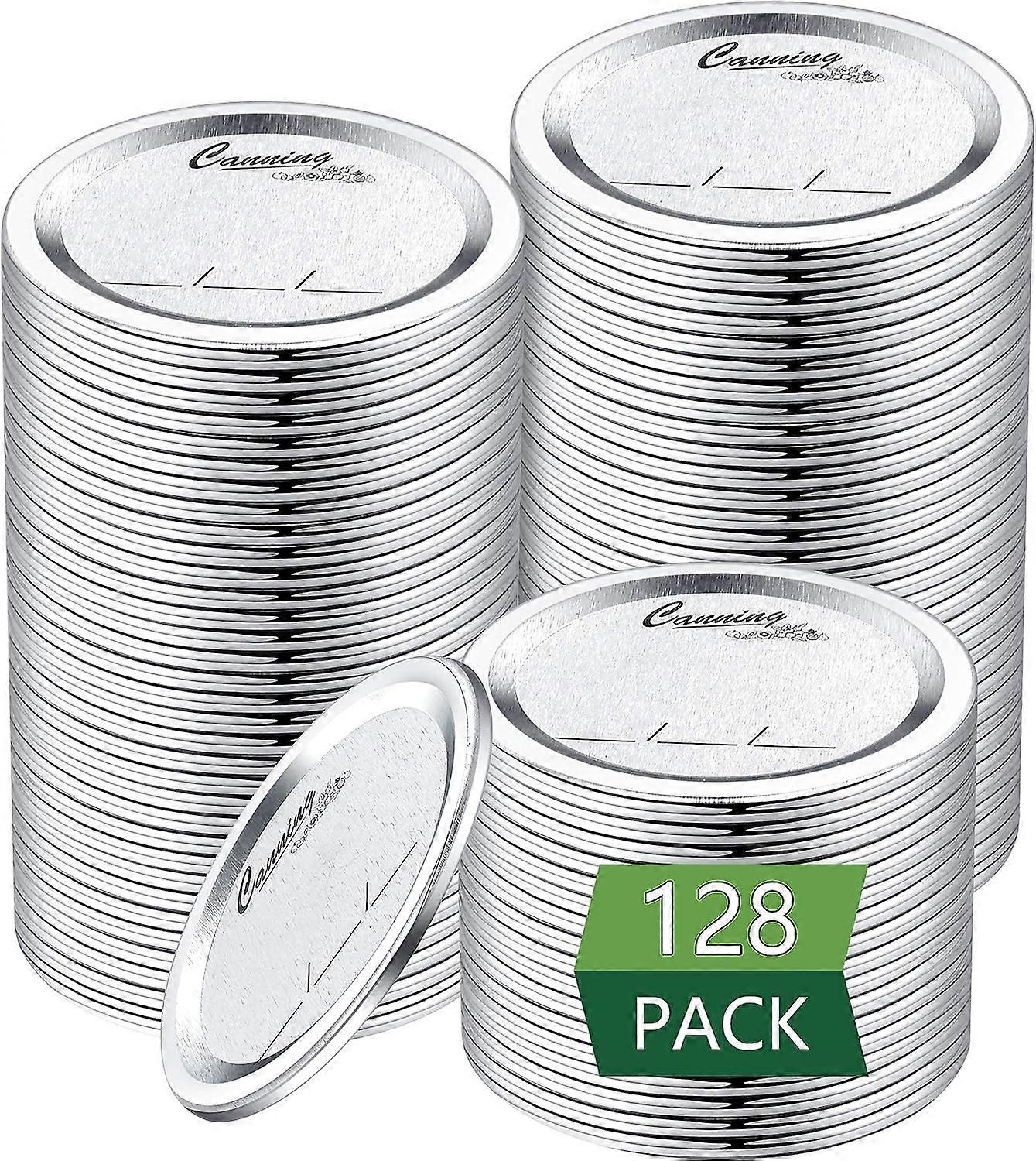 128 Pieces, Regular Canned Spherical Lids, Split Metal Mason Lids For Cans