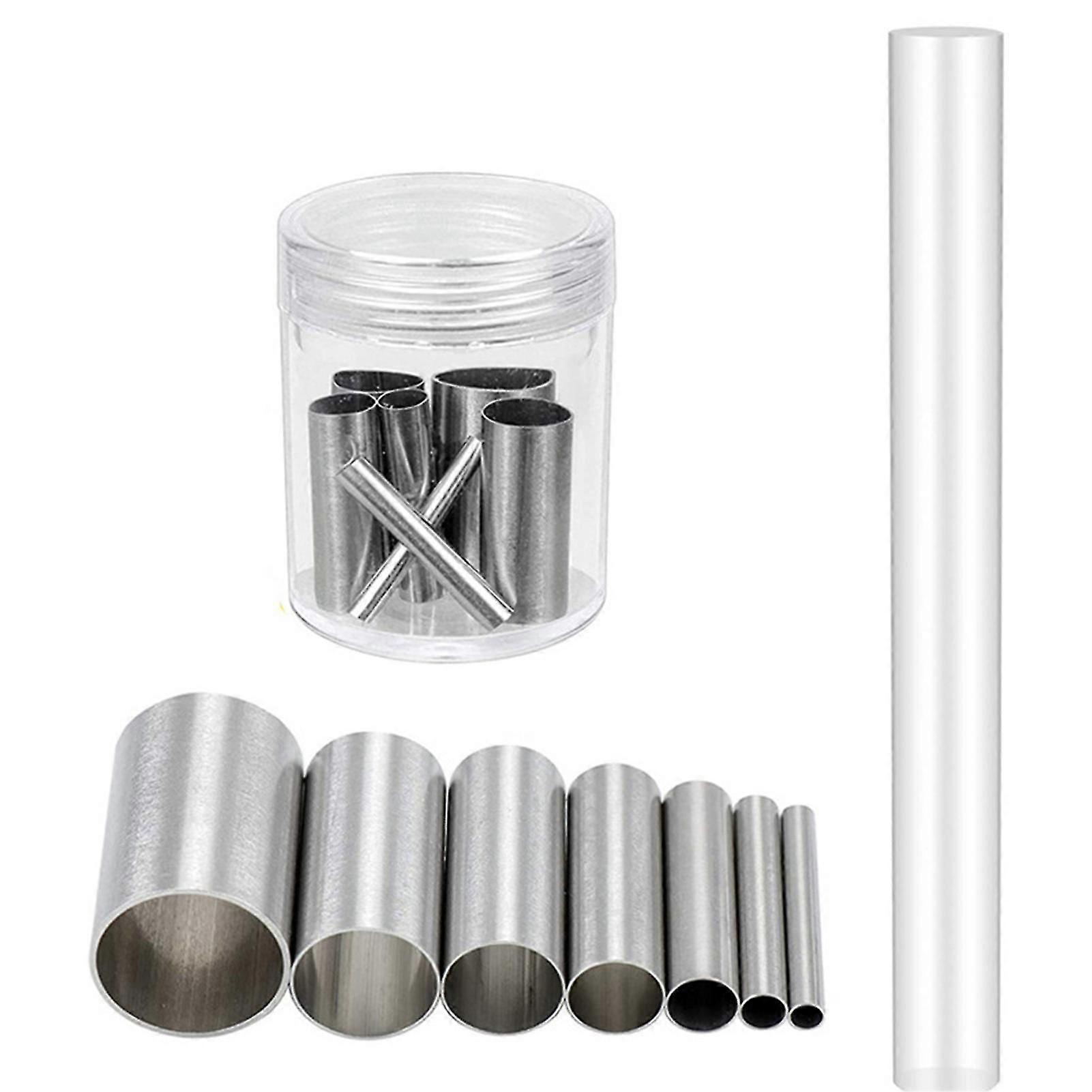 8 Pcs Circle Indentat Molds Hole Hollow Punch Set For Carving