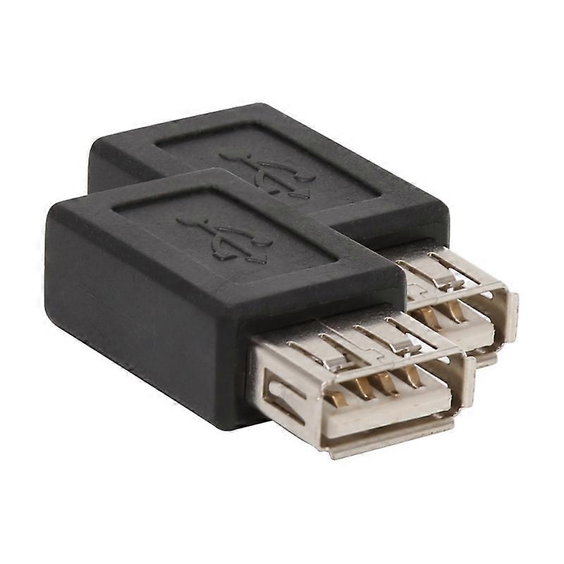 محول USB 2.0 من النوع A إلى Mini USB من النوع B أنثى / أنثى - عبوة من 2 ، أسود