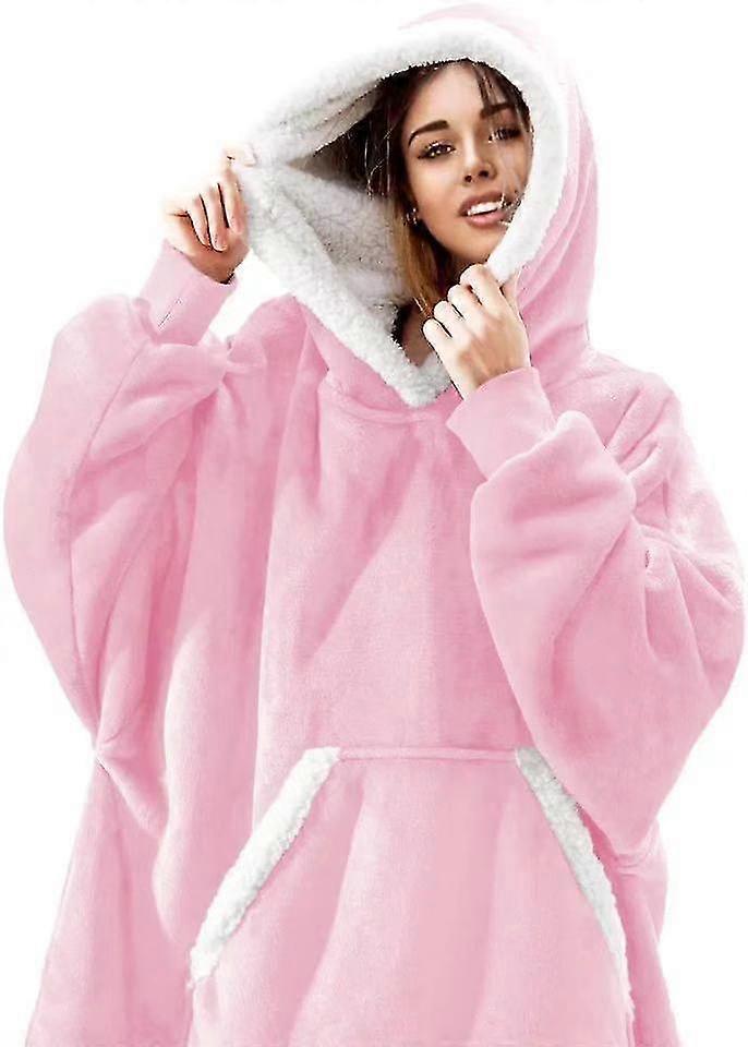 oversized deka mikina, nositelná deka s kapsou