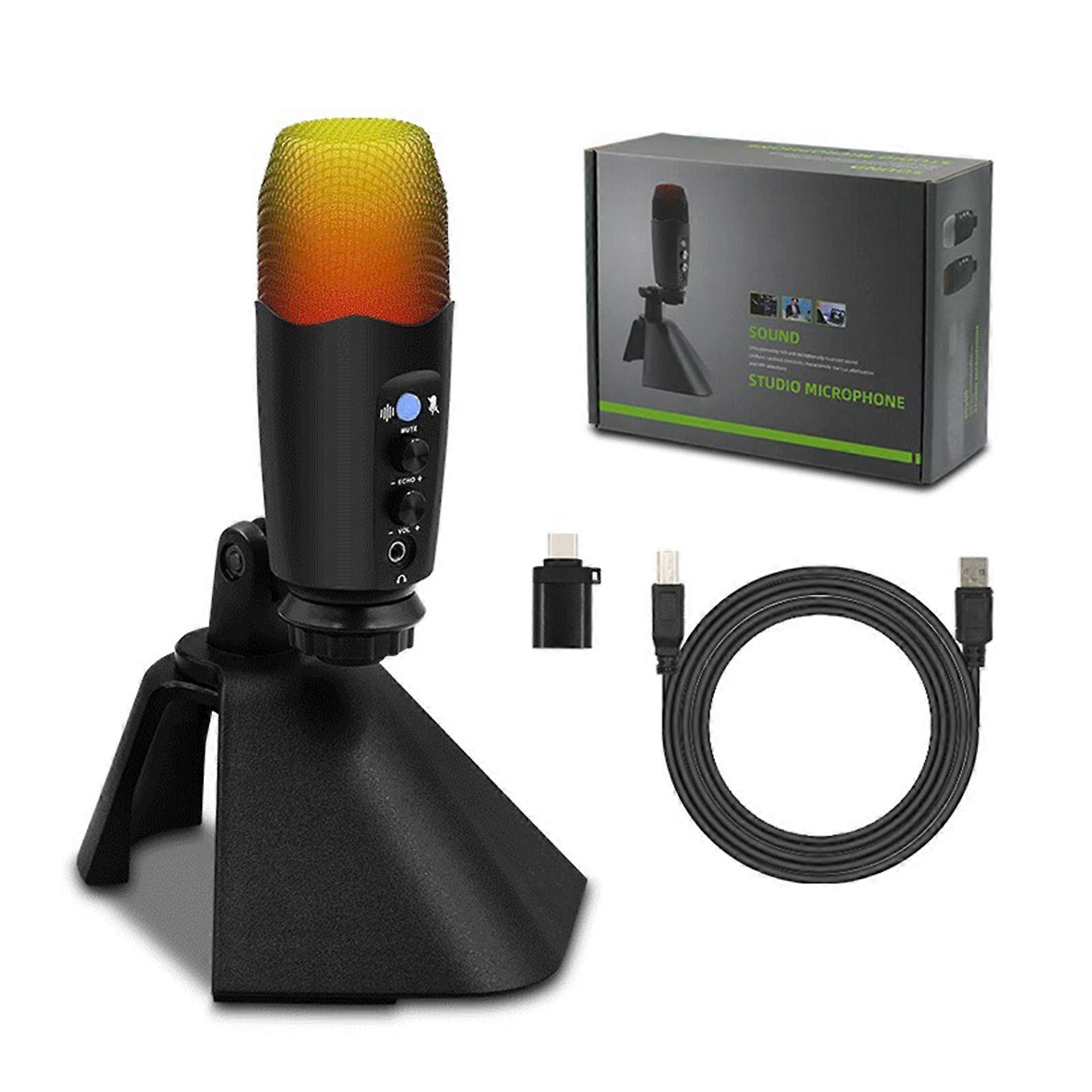 Portable USB Computer Mic for Phone Computer Live K Song Recording Game Chat