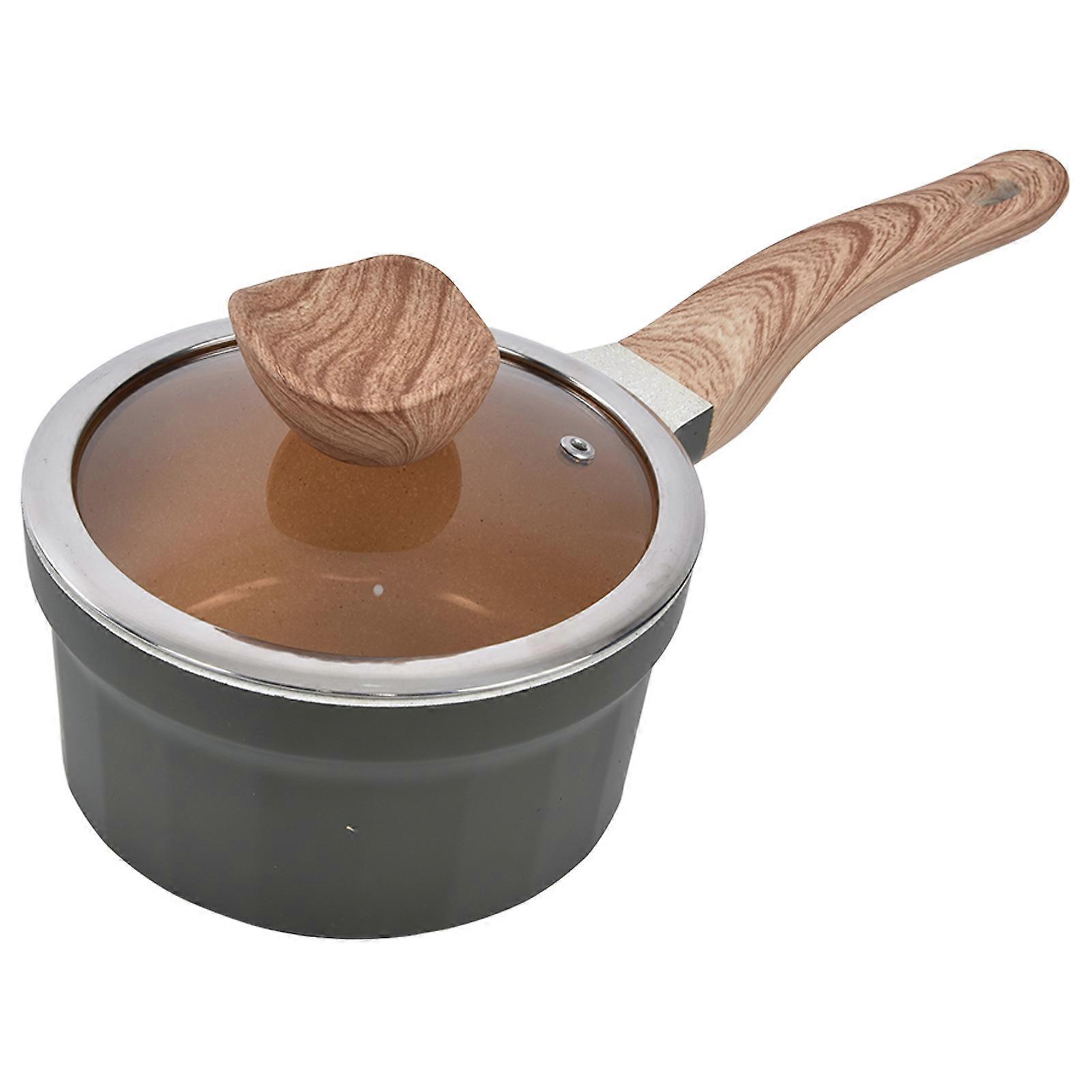 Frying Pan Stone Coating Cookware with Lid for Electromagnetic Range Gas Range Ceramic Range Electric Range16cm/6.3in