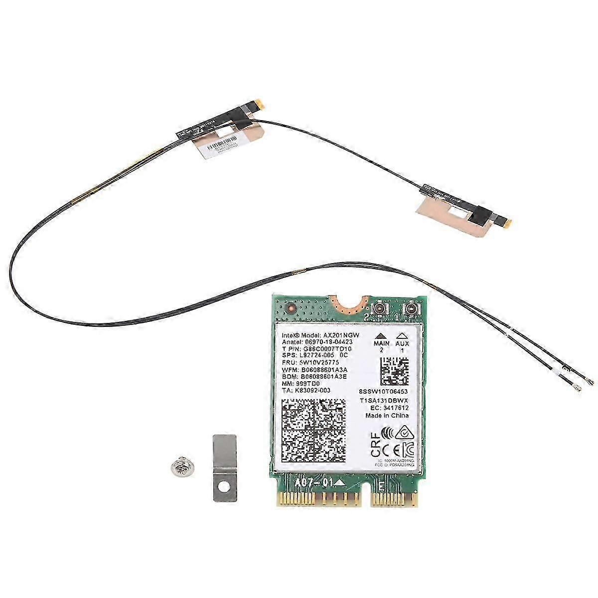 Wifi-kaart Ax201 Ngw met antenne Wifi 6 3000Mbps M.2 Cnvio2 Bluetooth 5.1 Wifi-adapter voor Windows1