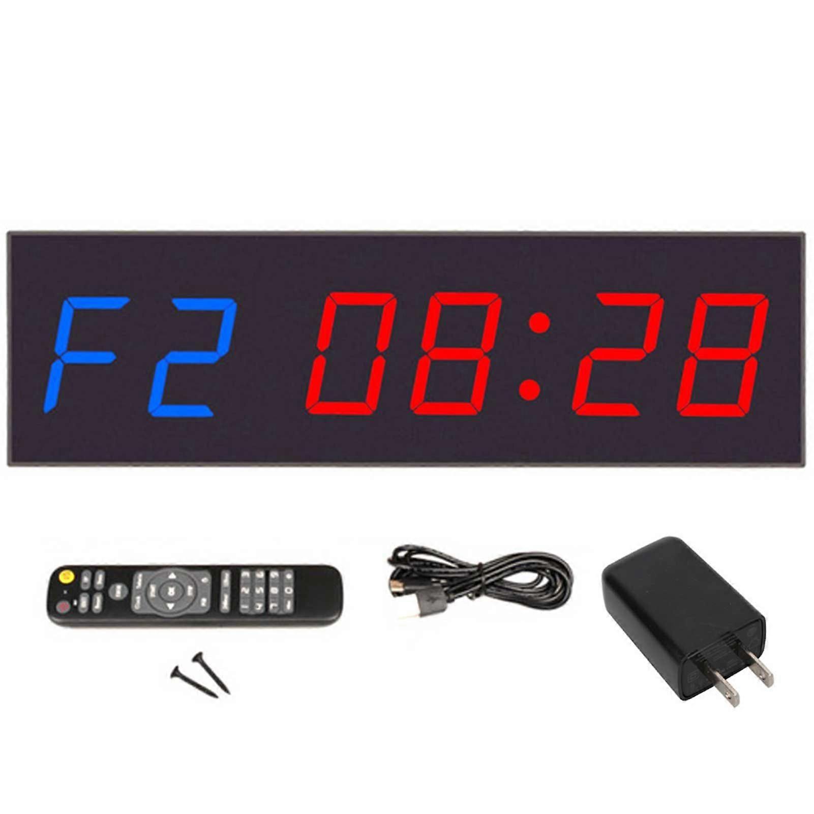 Small Gym Timer Clock LED Countdown Clock/Up Digital Timer with Remote Control for Fitness Sports
