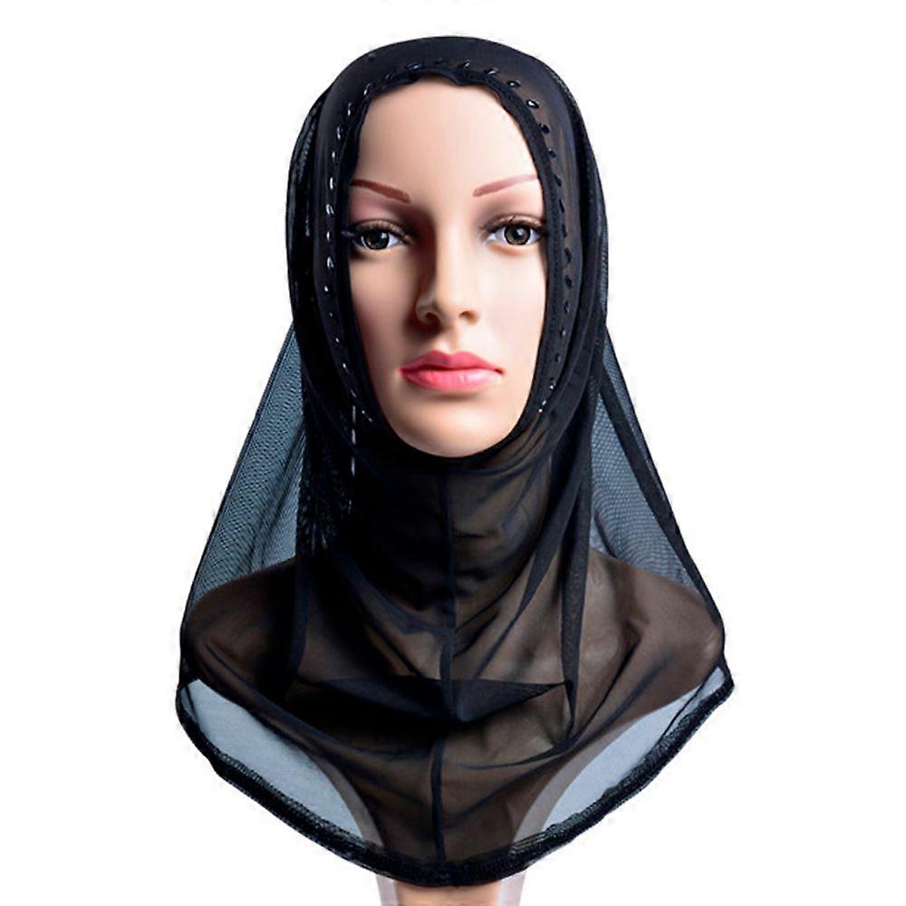 צעיף גזה מוסלמי כובע חיג'אב זירקון