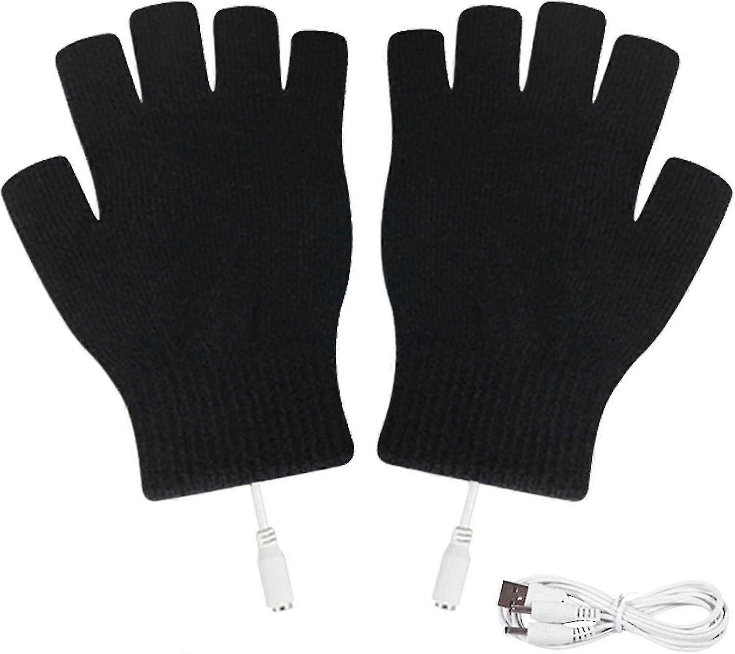 Heated Gloves, Winter USB Gloves, Black