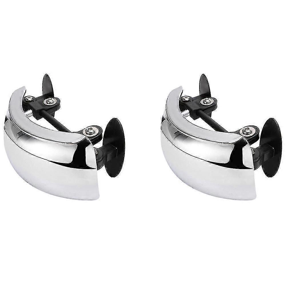 2x Universal Motorcycle Windshield Mirror 180 Degree Rear View Mirror Blind Spot Mirror