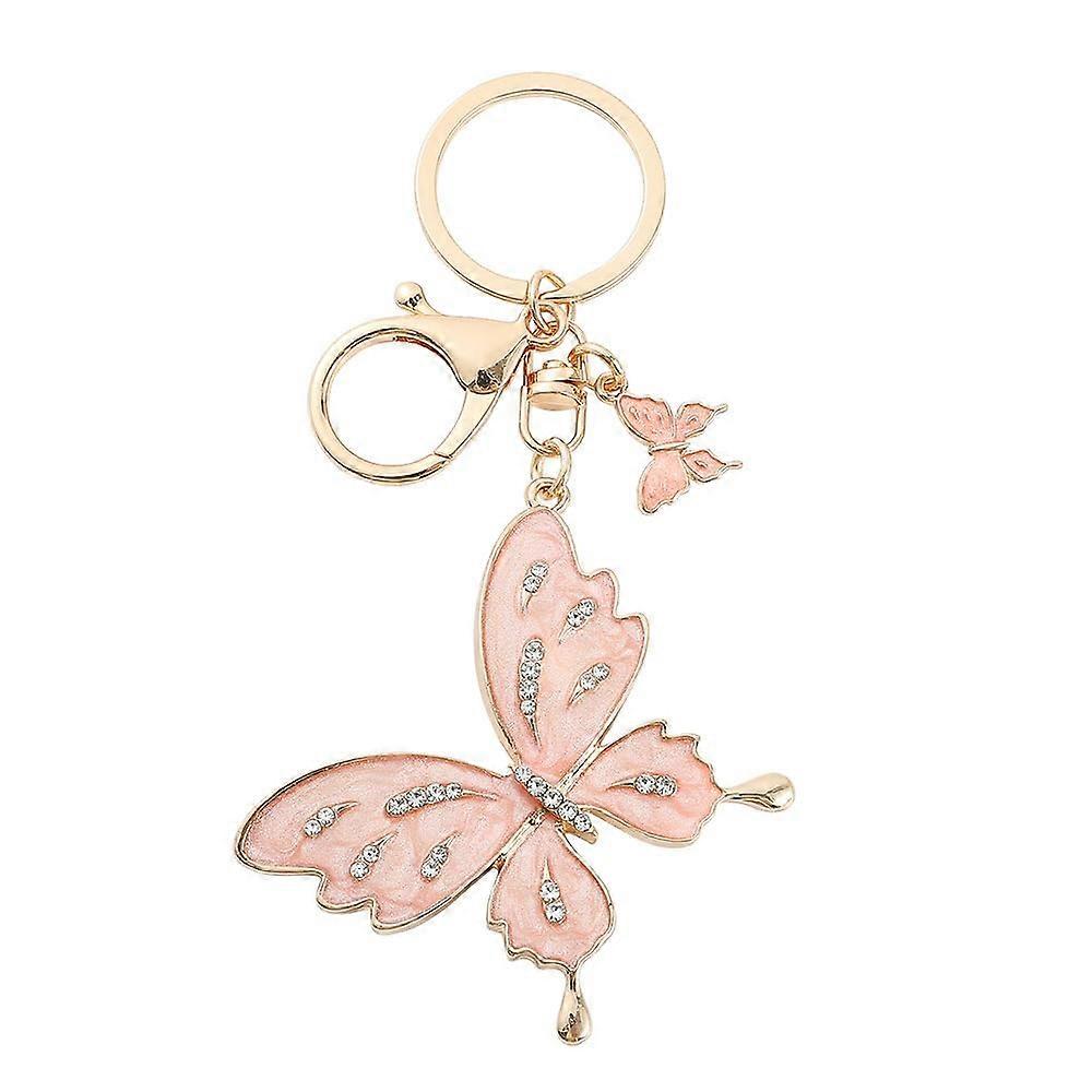 Cute Crystal Butterfly Keychain for Car Keys and Purses - Bling Accessory, Fashionable, Durable, Multicolor Design