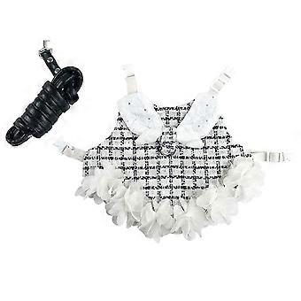 Bunny Harness and Leash Set Rabbit Clothes for Guinea Pig Harness Vest Lovely Cute Dress for Small Ferret Hamster  S