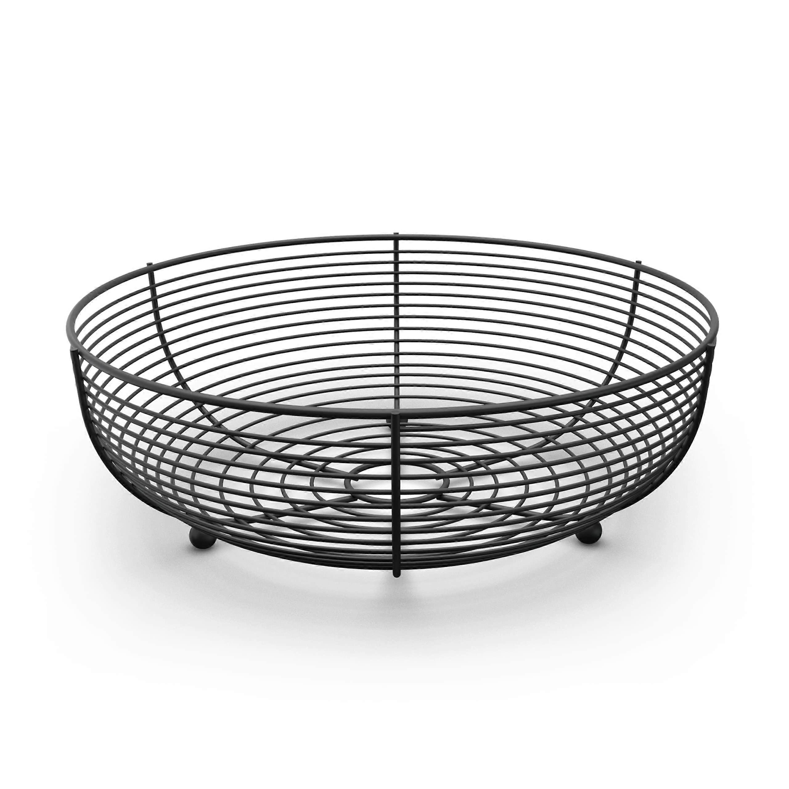 Wire basket fruit bowl for fruit and bread