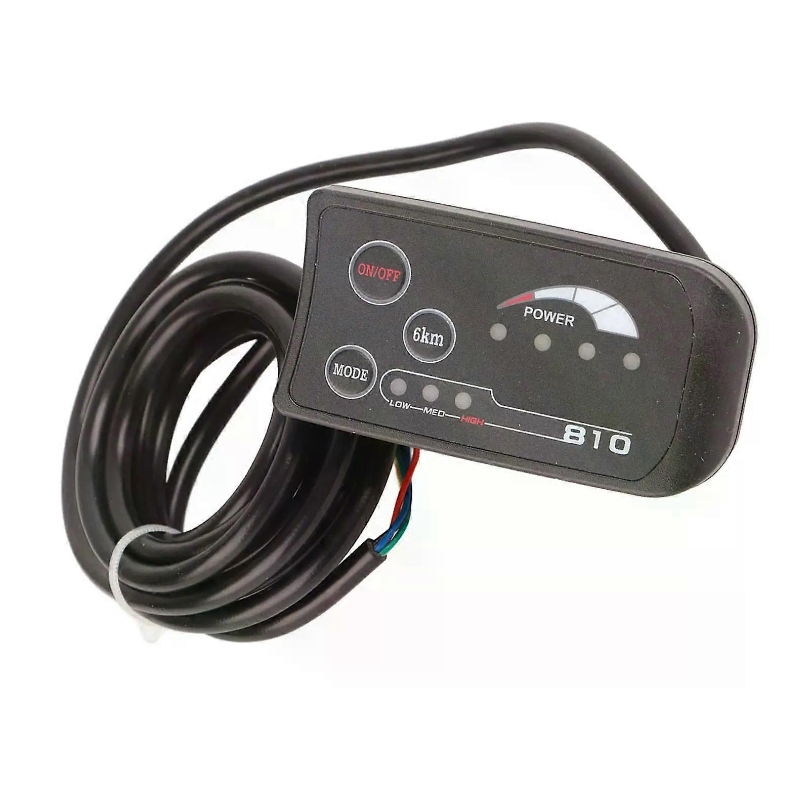 Electric Bicycle 810 LED Display With 5 Wire Cable Control Panel