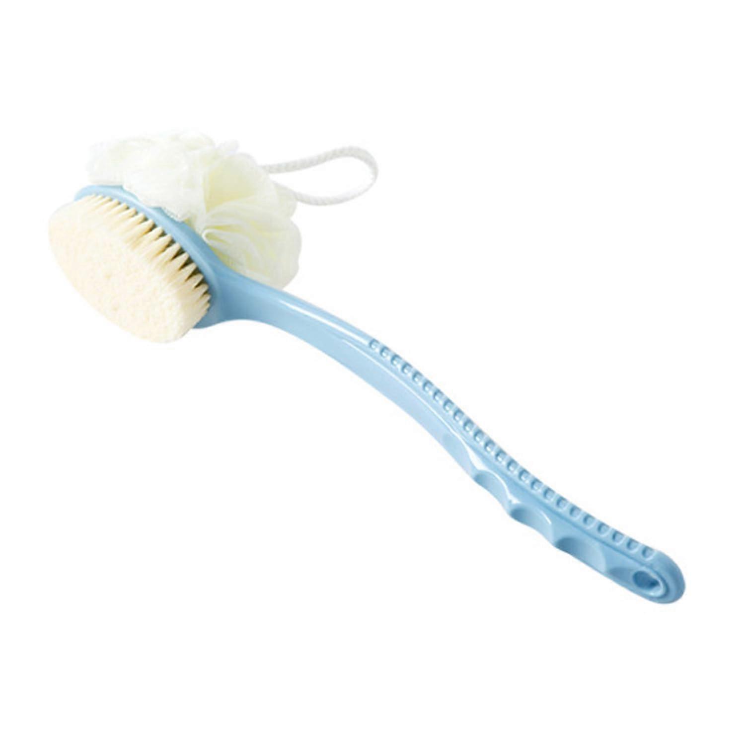 Long Handle Bath Mesh Sponge with Bristles Body Brush Loofah Stick