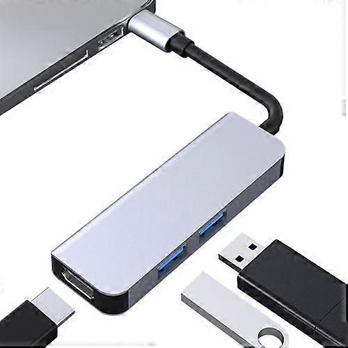 ZRUXE HB-104 3 in 1 USB 3.0 x2 + HDMI Multifunctional Type-C / USB-C HUB Docking Station