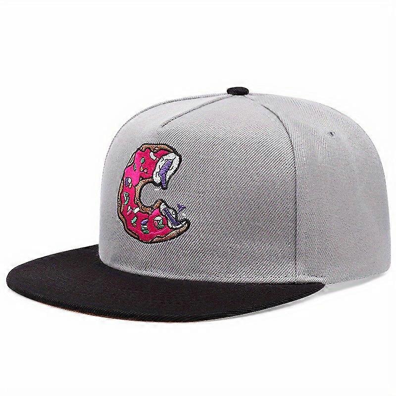 Gap Donut Flat Top Women's Hip-Hop Hat: Embroidered Baseball Cap