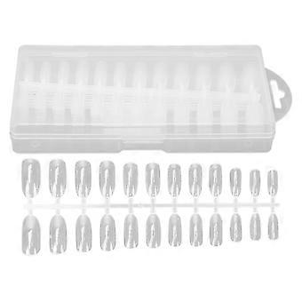 2024 240 stk gjennomsiktig neglespiss Hjemmesalong Nail Art Design Fake False Nail Set Manikyrverktøy