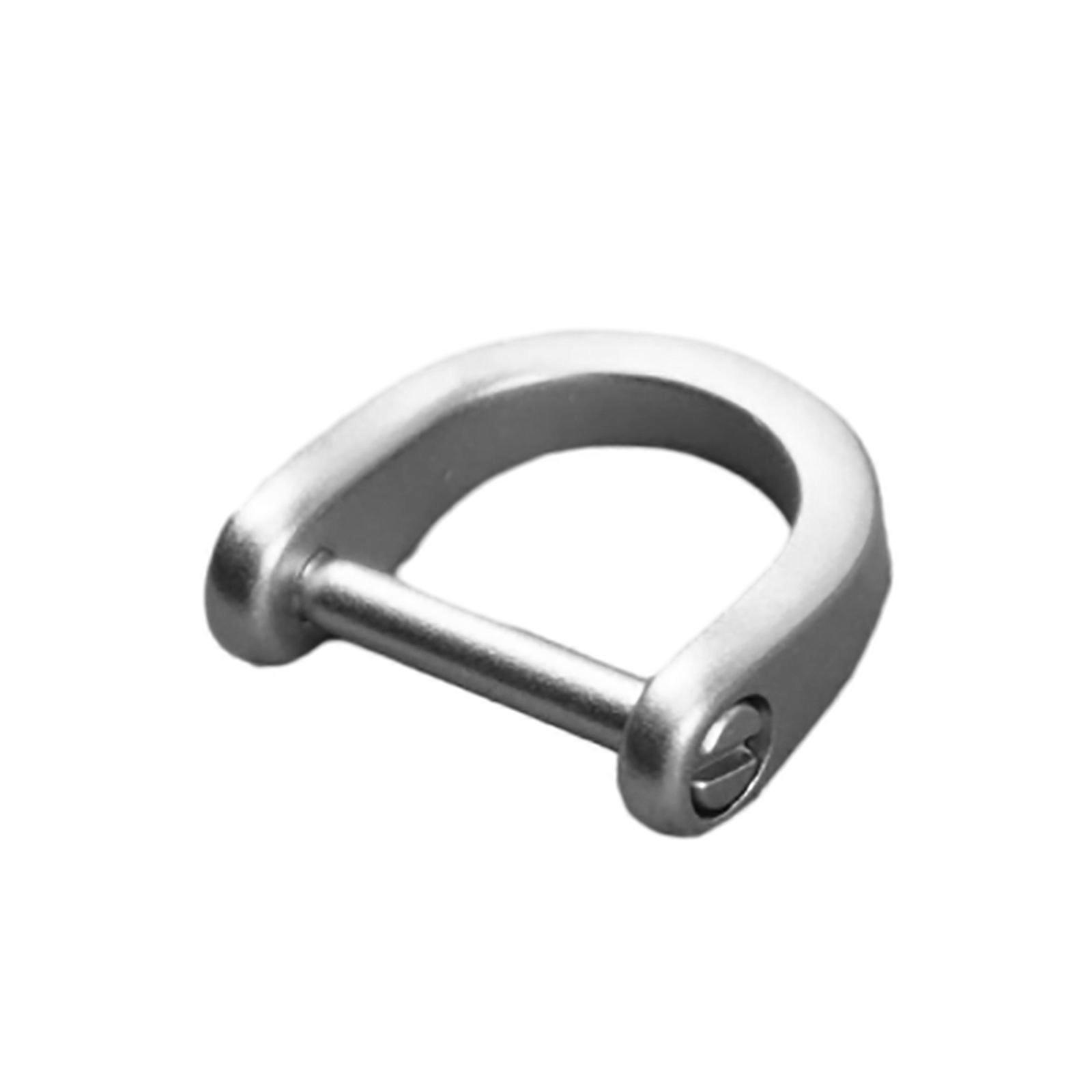 Screw in Shackle Semicircle D Rings for DIY Leather Crafts Horseshoe U Shape D Rings Buckle D-Rings with Closing Screw