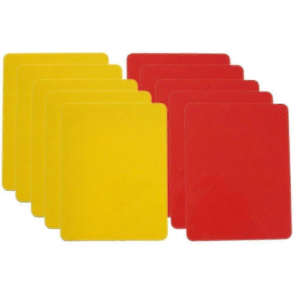 10pcs scheidsrechter kaarten set rood geel rechter kaarten voetbal voetbal standaard kaarten