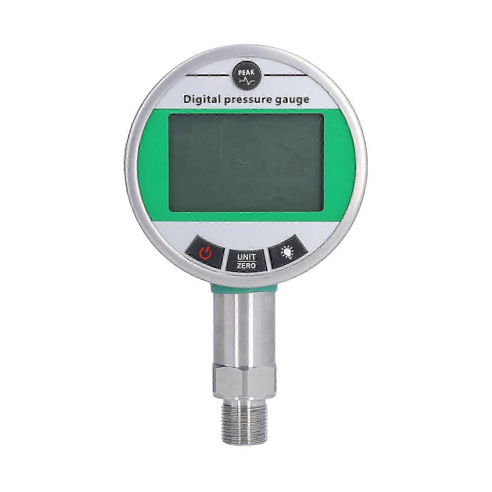 مقياس الضغط الهيدروليكي الرقمي الفولاذ المقاوم للصدأ دقيق مع حامل سفلي 4.5V 1.6MPa