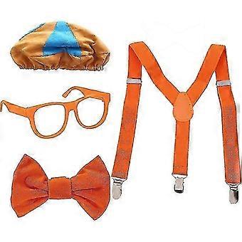 Children's Role Play Costumes Props Set, Children's Birthday Gift, Orange, 4 Pcs