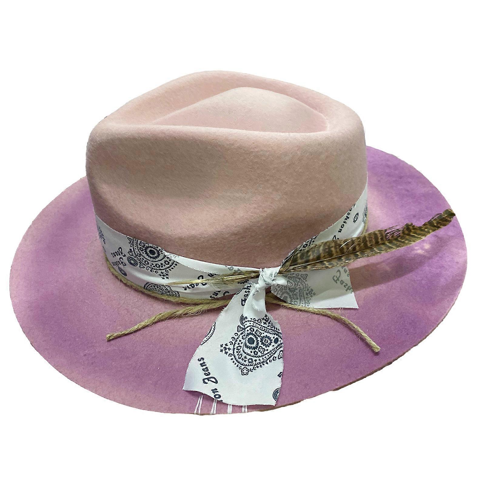 Vintage Ethnic Style Wool Felt Hat with Decorative Trim Stylish and Warm for All Occasions PK