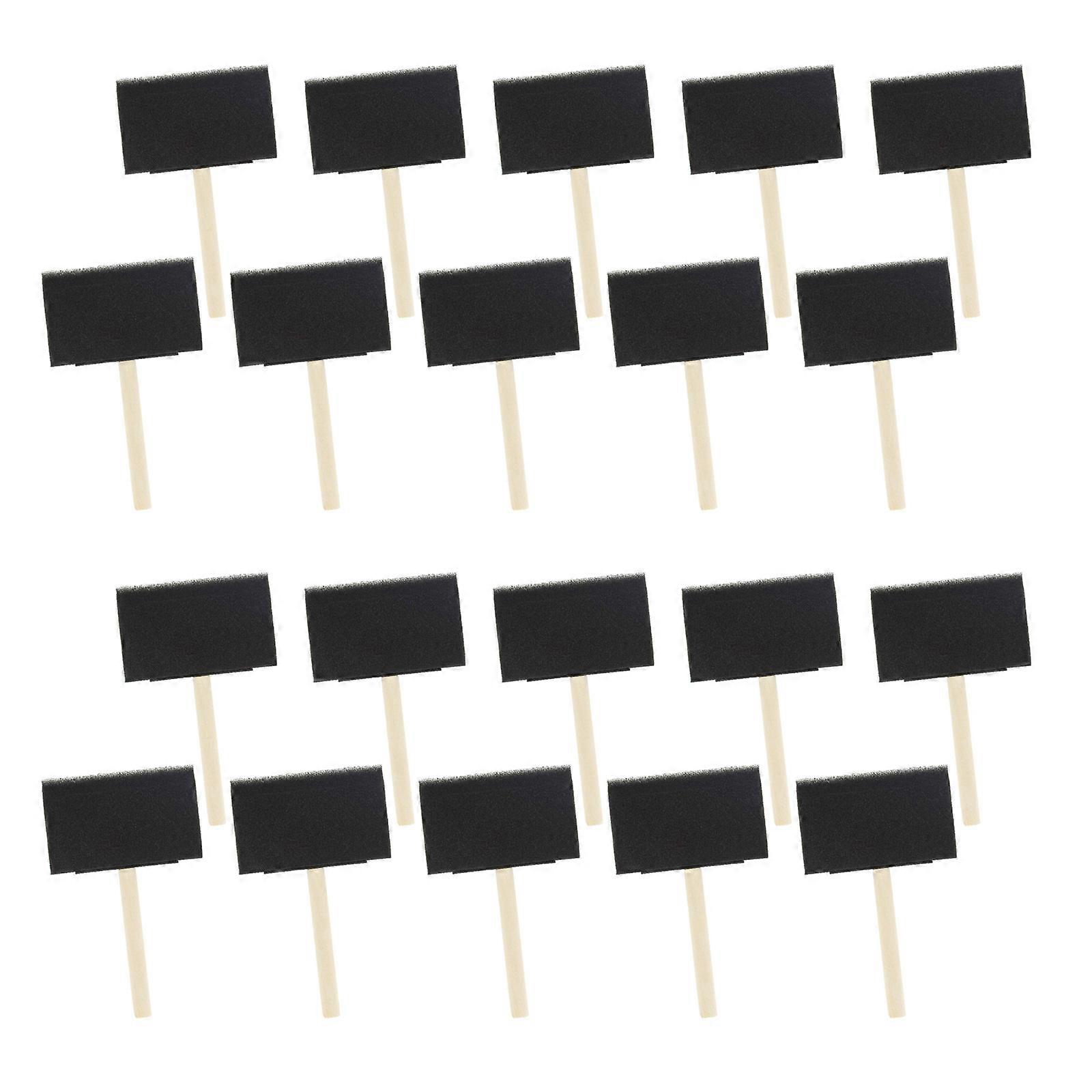 20Pcs Wood Handle Sponge Paint Brush for Painting for Staining, Varnishes, Wood Handle Foam Brushes for Craft Project 7.5cm diameter