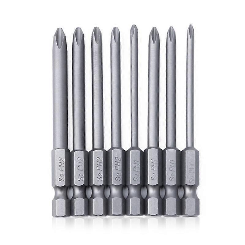 8Pcs 1/4in Hex Shank Drill Bits Phillips Screwdriver Drill Set